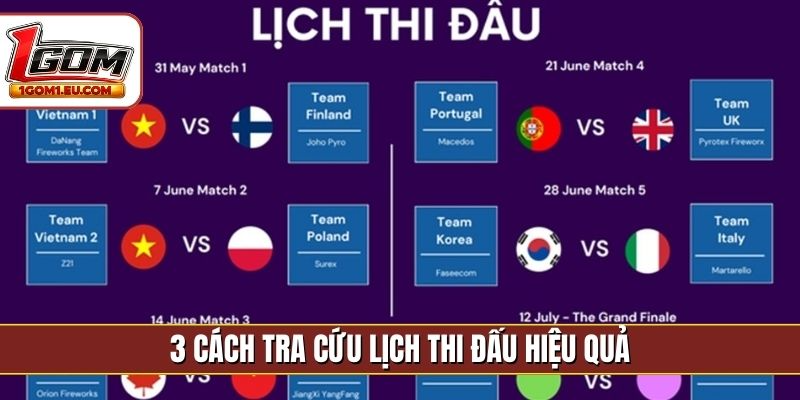 3 cách tra cứu lịch thi đấu hiệu quả