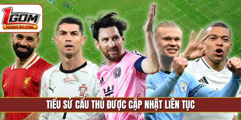 Tiểu sử cầu thủ được cập nhật liên tục